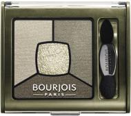 Тіні для повік Bourjois Smoky Stories квадро № 04-зелено-оливкова гамма + світло зелений шіммер 3,2 г