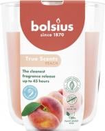 Свеча ароматическая Bolsius TRUE SCENTS в стекле 97/85, аромат Персик