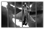 Картина модульная Военный самолет Eurofighter Typhoon 171x112 см Hotel Arizona HD C-6-I-Typhoon Airplane Aircraft-