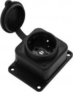 Розетка зовнішня каучукова Bemis 1Р 220 В 16 А IP55 BK1-1402-2511 без заземлення 220В 16А IP44 каучук чорний