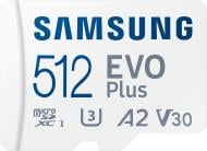 Карта пам'яті Samsung microSDXC 512 ГБ Class 10 (MB-MC512KA/RU) EVO Plus UHS-I + SD адаптер