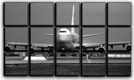 Картина модульная Boeing 747 на взлете 127x77 см Hotel Arizona HD 15-4482343871--30x50-B-W