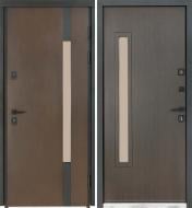 Двері вхідні Булат Термо House - 705 склопакет венге темний 2050x950 мм праві