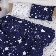 Комплект постільної білизни MirSon 17-0083 Agas синій із білим Комплект постільної білизни MirSon 17-0083 Agas синій із білим