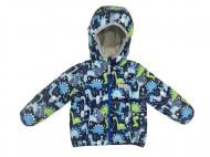 Куртка детская для мальчиков JOIKS Дино р.110 темно-синий с принтом KD-18