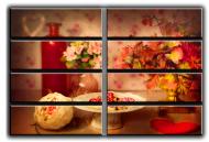 Картина модульная Цветы и печенье 254x178 см Hotel Arizona HD C-8 Huge-I-Magic Flowers And Hea