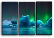 Картина модульная Северное сияние Арктика 84x56 см Hotel Arizona HD CVS-3-IFR-Northern Lights-22x33