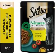 Корм влажный беззерновой для котов Sheba Natures с курицей, льняным маслом и томатами 85 г