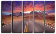 Картина модульная Одинокое шоссе 140x89 см Hotel Arizona HD CVS-5-IFR-Road Mountains Clouds- Картина модульная Одинокое шоссе 140x89 см Hotel Arizona HD CVS-5-IFR-Road Mountains Clouds-