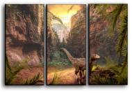 Картина модульная Динозавры 84x56 см Hotel Arizona HD CVS-3-IFR-Dinosaurs-22x33