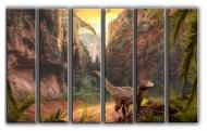 Картина модульная Динозавры 171x112 см Hotel Arizona HD CVS-6-IFR-Dinosaurs-44x67