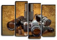 Картина модульная Винтажный фотоаппарат 112x82 см Hotel Arizona HD CVS-4-IFR-Vintage Camera-C-32x44