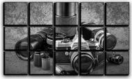 Картина модульна Ретро фотоапарат 127x77 см Hotel Arizona HD CVS-15-IFR-Vintage Camera -30x50