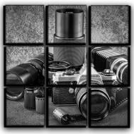 Картина модульная Ретро фотоаппарат 77x77 см Hotel Arizona HD CVS-9-IFR-Vintage Camera -30x30
