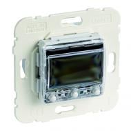 Терморегулятор комнатный с ИК ДУ Efapel Logus черный матовый 21233 TPM