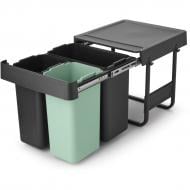Бак для мусора с крышкой Brabantia Sort&Go 3 шт. x 10+10+20 л черный 232541