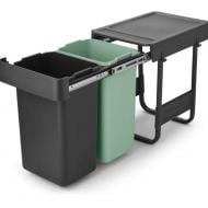 Бак для мусора с крышкой Brabantia Sort&Go 2 шт. x 30 л черный 232527