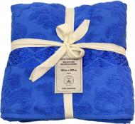 Простынь махровая жаккард 150x200 см синий