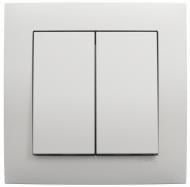 Выключатель двухклавишный перекрестный двухклавишный Efapel Logus без подсветки белый 21204 TBR