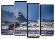 Картина модульная Атлантический океан 112x82 см Hotel Arizona HD CVS-4-IFR-Ocean and Rocks-32x44