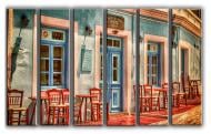 Картина модульная Кафе в Греции 171x112 см Hotel Arizona HD 6-144943899-HIGH-44x67-MULTI