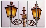 Картина модульная Ретро фонари 140x89 см Hotel Arizona HD CVS-5-IFR-Vintage Lamps-35x55