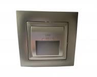 Розетка USB подвійна Efapel Logus 2А без кришки металік алюмінієвий 21384 TAL