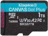 Карта пам'яті Kingston microSDXC 1 ТБ Class 10UHS-I Class 3 (U3) (SDCG3/1TBSP ) Canvas Go! Plus