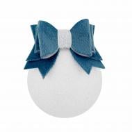 Елочная игрушка MIS LT Шар декорирован d 60 мм белый/голубой