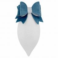 Декорация новогодняя MIS LT Овал 12 см белый/голубой Декорация новогодняя MIS LT Овал 12 см белый/голубой