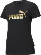Футболка Puma ESS+ Metallic Logo Tee 58689001 р.XL черный