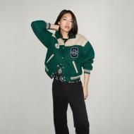 Куртка жіноча осіння Converse VARSITY JACKET CVW6O518-FOR р.XL різнокольорова