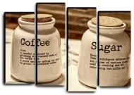 Картина модульная Кофе и сахар 112x82 см Hotel Arizona HD CVS-4-IFR-Sugar and Coffee-32x44