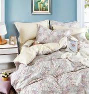 Комплект постельного белья Carnality семейный бежевый с принтом La Nuit