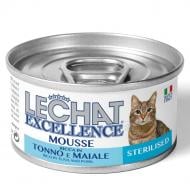 Консерва для стерилизованных котов LECHAT EXCELLENCE Sterilised тунец и свинина 85 г