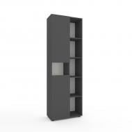 Шкаф Metkas Home B006R 2110х700х350 мм антрацит/белый снег