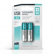 Батарея акумуляторна ColorWay USB-С 2220 мАч 1.5В (Li-Polymer) AA (пальчикові) 2 шт. (CW-UBAA-10)