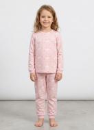Піжама для дівчаток HW з принтом лонгслів-штани р.110-116 рожевий