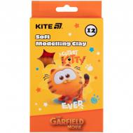 Пластилин восковый 12 цветов 200 г Garfield GF25-086 KITE