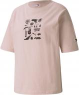 Футболка Puma Downtown Graphic Tee 53167936 р.XS светло-розовый