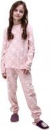 Пижама для девочек HW с принтом лонгслив-штаны р.122-128 розовый