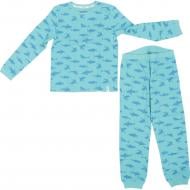 Пижама для мальчиков HW с принтом лонгслив-штаны р.122-128 серый