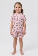 Пижама для девочек HW с принтом футболка-шорты р.122-128 розовый