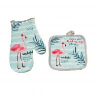 Набір кухонних прихваток Фламінго 2 шт. (59150001) 17x27 см блакитний Supretto