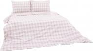 Комплект постельного белья Basic клетка 2,0 белый с розовым La Nuit (без простыни)