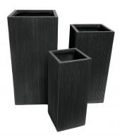 Кашпо Engard Лерум GA64-3 34х34х70 см прямоугольный 81 л серый