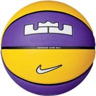 Баскетбольный мяч Nike PLAYGROUND 2.0 8P L JAMES DEFLATED COURT PURPLE/AMARILLO/BLACK/WHITE 06 N.100.4372.575.07 р. 7 разноцветный