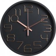 Часы настенные Moment черный с золотыми цифрами 30 см