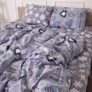 Комплект постельного белья Бязь 17-0655 Snowflake 2x143x210 см серый MirSon