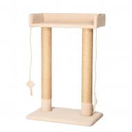 Кігтеточка PETBED Маркіз 60х40 см h-91 см з джутом велюр бежевий